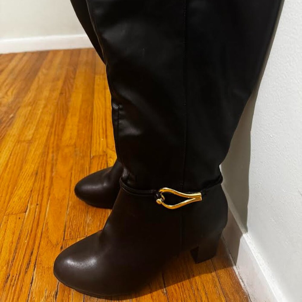 Dexflex Comfort Faux Leather Knee High Heeled Boot 10W
